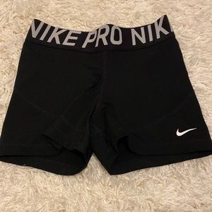 Black Nike Pro Spandex Shorts M